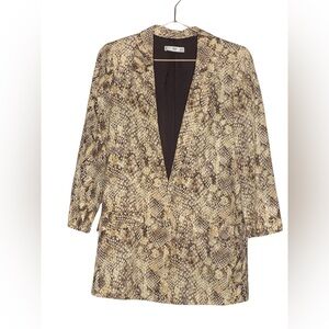 Mango Snake Print Blazer